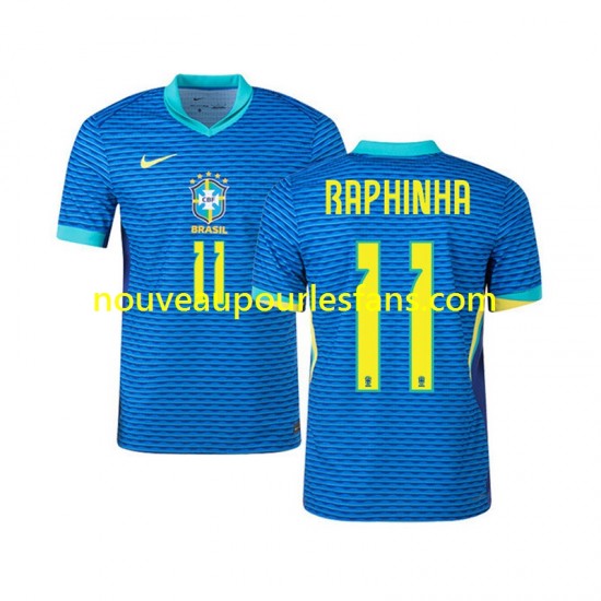 Maillot Brésil RAPHINHA 11 Homme Tenue Extérieur 2024 Manche Courte
