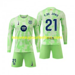 Maillot FC Barcelone F DE JONG 21 Enfant Tenue 3ème 2024-2025 Manche Longue