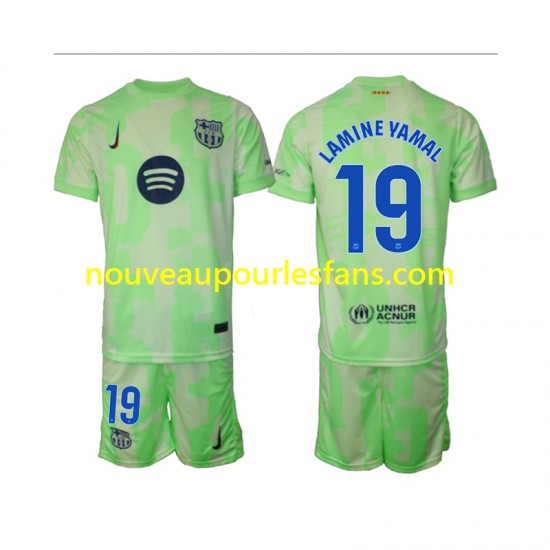 Maillot FC Barcelone Lamine Yamal 19 Enfant Tenue 3ème 2024-2025 Manche Courte