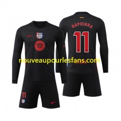 Maillot FC Barcelone Raphinha 11 Enfant Tenue Extérieur 2024-2025 Manche Longue