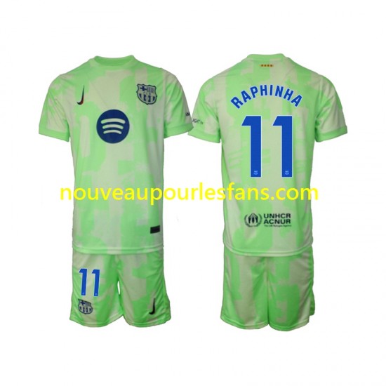 Maillot FC Barcelone Raphinha 11 Enfant Tenue 3ème 2024-2025 Manche Courte