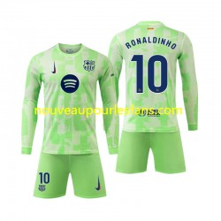 Maillot FC Barcelone Ronaldinho 10 Enfant Tenue 3ème 2024-2025 Manche Longue