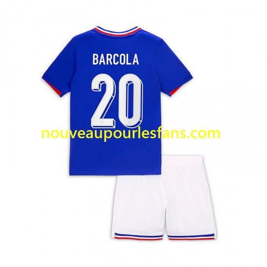 Maillot France Bradley Barcola 20 Enfant Tenue Domicile 2024 Manche Courte