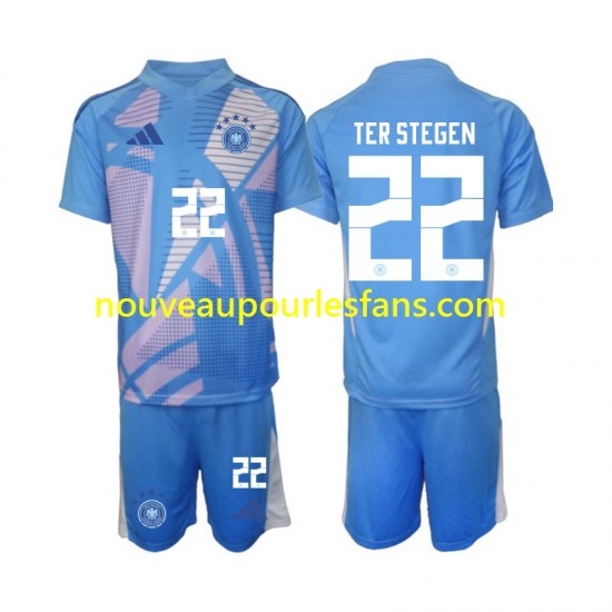 Maillot Allemagne Ter Stegen 22 Gardien Enfant Tenue 4ème 2024-2025 Manche Courte