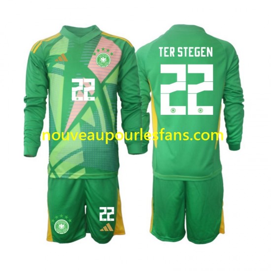 Maillot Allemagne Ter Stegen 22 Gardien Enfant Tenue 3ème 2024-2025 Manche Longue