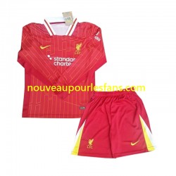 Maillot Liverpool Enfant Tenue Domicile 2024-2025 Manche Longue