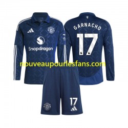 Maillot Manchester United Alejandro Garnacho 17 Enfant Tenue Extérieur 2024-2025 Manche Longue