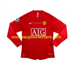Maillot Manchester United Cristiano Ronaldo 7 Champion League 2007 Rétro Homme Tenue Domicile Manche Longue