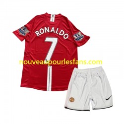 Maillot Manchester United Cristiano Ronaldo 7 2007 Rétro Enfant Tenue Domicile Manche Courte
