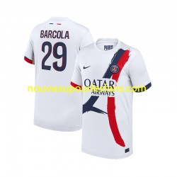 Maillot Paris Saint-Germain Bradley Barcola 29 Homme Tenue Extérieur 2024-2025 Manche Courte