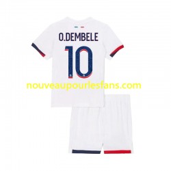 Maillot Paris Saint-Germain Ousmane Dembele 10 Enfant Tenue Extérieur 2024-2025 Manche Courte