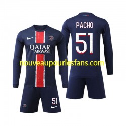 Maillot Paris Saint-Germain Pacho 51 Enfant Tenue Domicile 2024-2025 Manche Longue