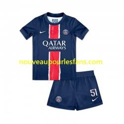 Maillot Paris Saint-Germain Willian Pacho 51 Enfant Tenue Domicile 2024-2025 Manche Courte