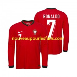 Maillot Portugal Ronaldo 7 Homme Tenue Domicile Euro 2024 Manche Longue