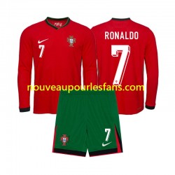 Maillot Portugal Ronaldo 7 Enfant Tenue Domicile Euro 2024 Manche Longue