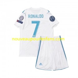 Maillot Real Madrid Cristiano Ronaldo 7 2017 Rétro Enfant Tenue Domicile Manche Courte