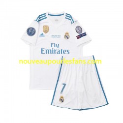 Maillot Real Madrid Cristiano Ronaldo 7 2017 Rétro Enfant Tenue Domicile Manche Courte