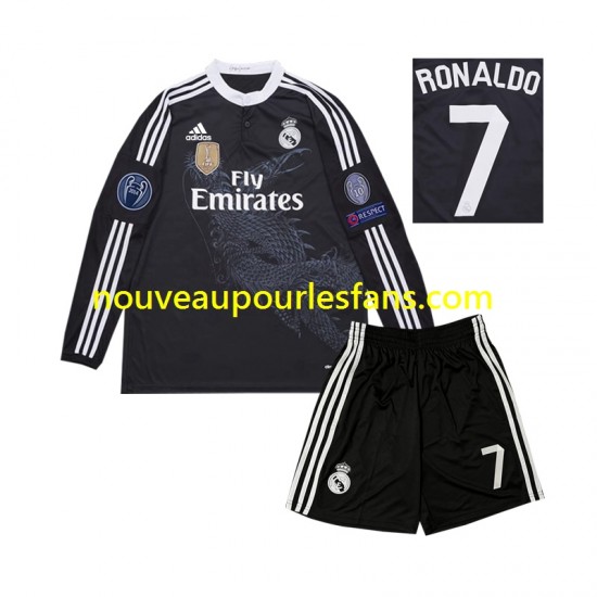 Maillot Real Madrid Cristiano Ronaldo 7 2014 Rétro Enfant Tenue 3ème Manche Longue
