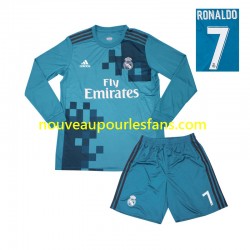Maillot Real Madrid Cristiano Ronaldo 7 2017 Rétro Enfant Tenue 3ème Manche Longue