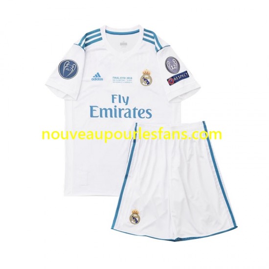 Maillot Real Madrid 2017 Rétro Enfant Tenue Domicile Manche Courte