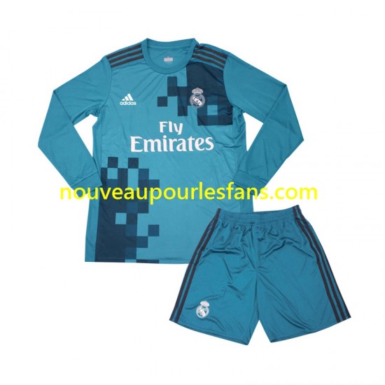 Maillot Real Madrid 2017 Rétro Enfant Tenue 3ème Manche Longue