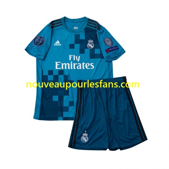 Maillot Real Madrid 2017 Rétro Enfant Tenue 3ème Manche Courte