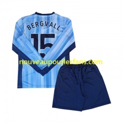 Maillot Tottenham Spurs Bergvall 15 Enfant Tenue Extérieur 2024-2025 Manche Longue