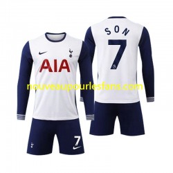 Maillot Tottenham Spurs Son 7 Enfant Tenue Domicile 2024-2025 Manche Longue
