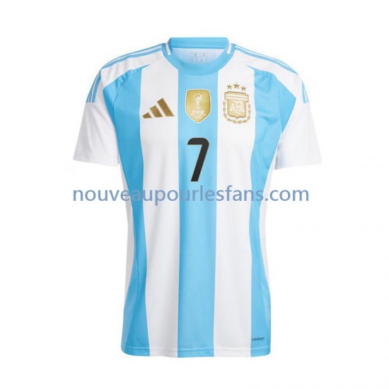Maillot Argentine De Paul 7 Homme Tenue Domicile 2024 Manche Courte