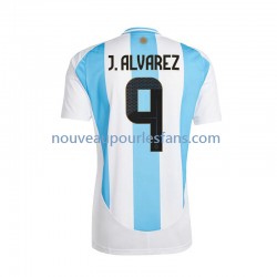 Maillot Argentine Julian Alvarez 9 Homme Tenue Domicile 2024 Manche Courte