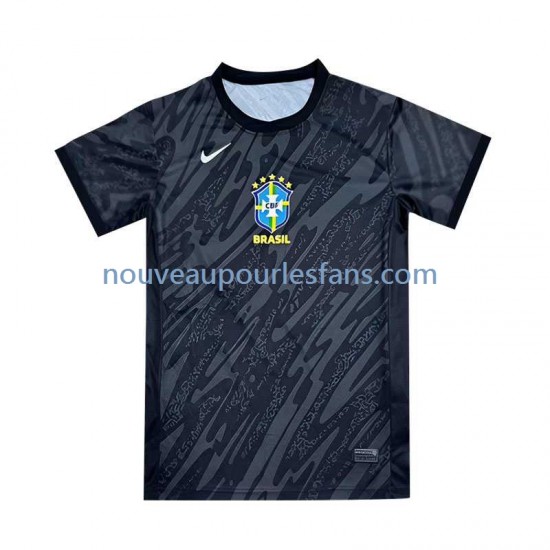Maillot Brésil Gardien Homme Tenue Extérieur 2024 Manche Courte