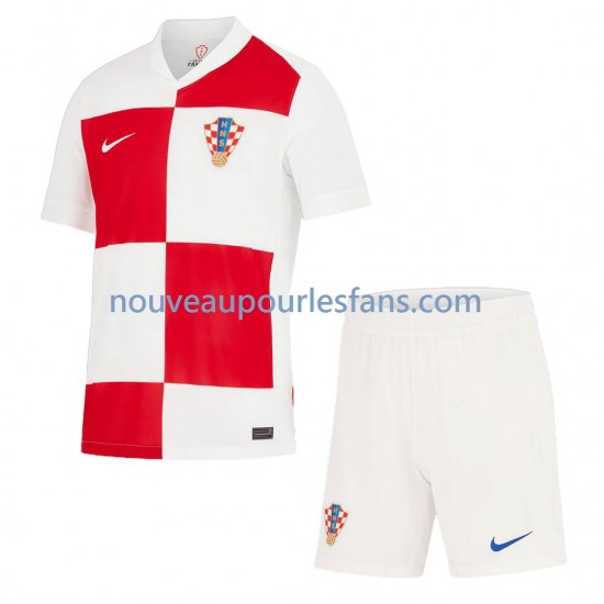 Maillot Croatie Enfant Tenue Domicile Euro 2024 Manche Courte