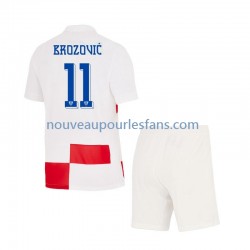 Maillot Croatie Marcelo Brozovic 11 Enfant Tenue Domicile Euro 2024 Manche Courte