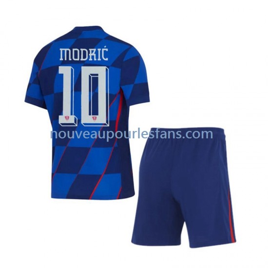 Maillot Croatie Modrić 10 Enfant Tenue Extérieur Euro 2024 Manche Courte