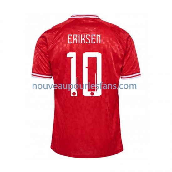 Maillot Danemark Eriksen 10 Homme Tenue Domicile Euro 2024 Manche Courte