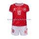 Maillot Danemark Eriksen 10 Enfant Tenue Domicile Euro 2024 Manche Courte