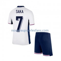 Maillot Angleterre SAKA 7 Enfant Tenue Domicile Euro 2024 Manche Courte
