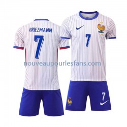 Maillot France Antoine Griezmann 7 Enfant Tenue Extérieur Euro 2024 Manche Courte