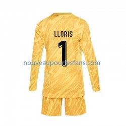 Maillot France Hugo Lloris 1 Gardien Enfant Tenue Domicile Euro 2024 Manche Longue
