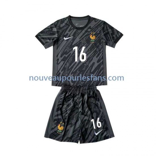 Maillot France Mike Maignan 16 Gardien Enfant Tenue Extérieur Euro 2024 Manche Courte