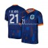 Maillot Pays-Bas Frenkie de Jong 21 Homme Tenue Extérieur Euro 2024 Manche Courte