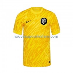 Maillot Pays-Bas Gardien Homme Tenue Extérieur Euro 2024 Manche Courte