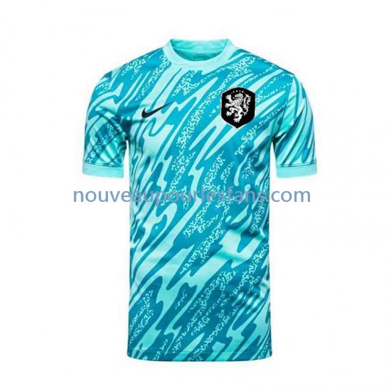 Maillot Pays-Bas Gardien Homme Tenue 3ème Euro 2024 Manche Courte