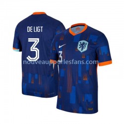 Maillot Pays-Bas Matthijs de Ligt 3 Homme Tenue Extérieur Euro 2024 Manche Courte