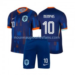 Maillot Pays-Bas Memphis Depay 10 Enfant Tenue Extérieur Euro 2024 Manche Courte