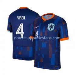 Maillot Pays-Bas Virgil van Dijk 4 Homme Tenue Extérieur Euro 2024 Manche Courte
