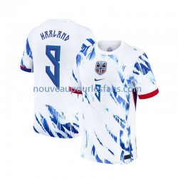 Maillot Norvège Erling Haaland 9 Homme Tenue Extérieur 2024 Manche Courte