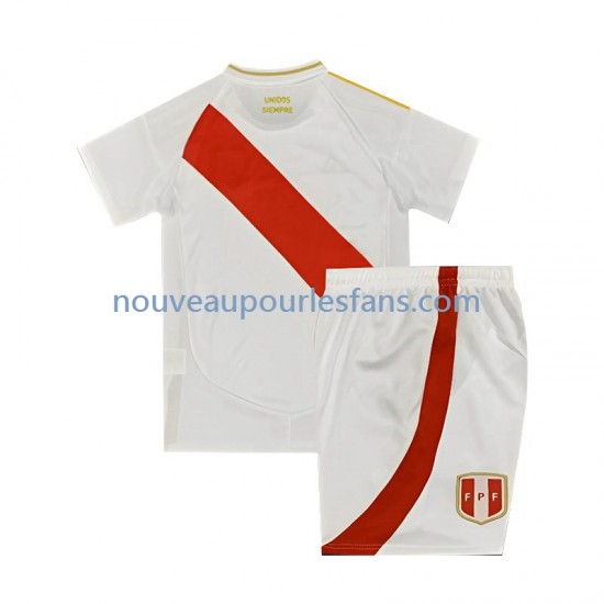 Maillot Pérou Enfant Tenue Domicile 2024 Manche Courte