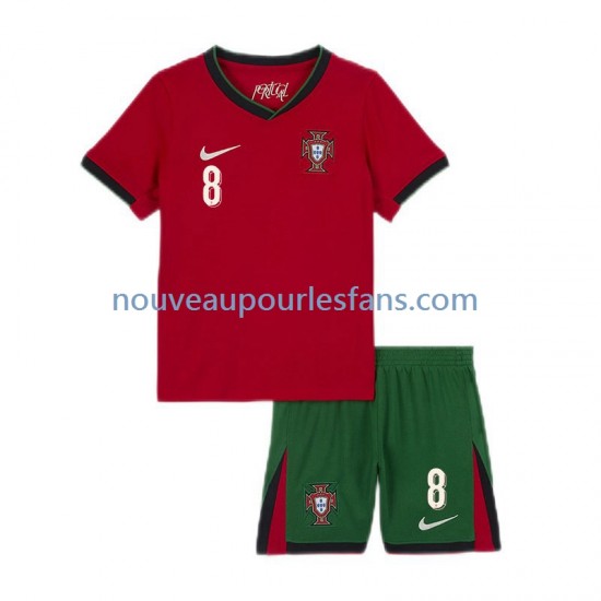 Maillot Portugal Bruno Fernandes 8 Enfant Tenue Domicile Euro 2024 Manche Courte