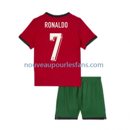 Maillot Portugal Cristiano Ronaldo 7 Enfant Tenue Domicile Euro 2024 Manche Courte